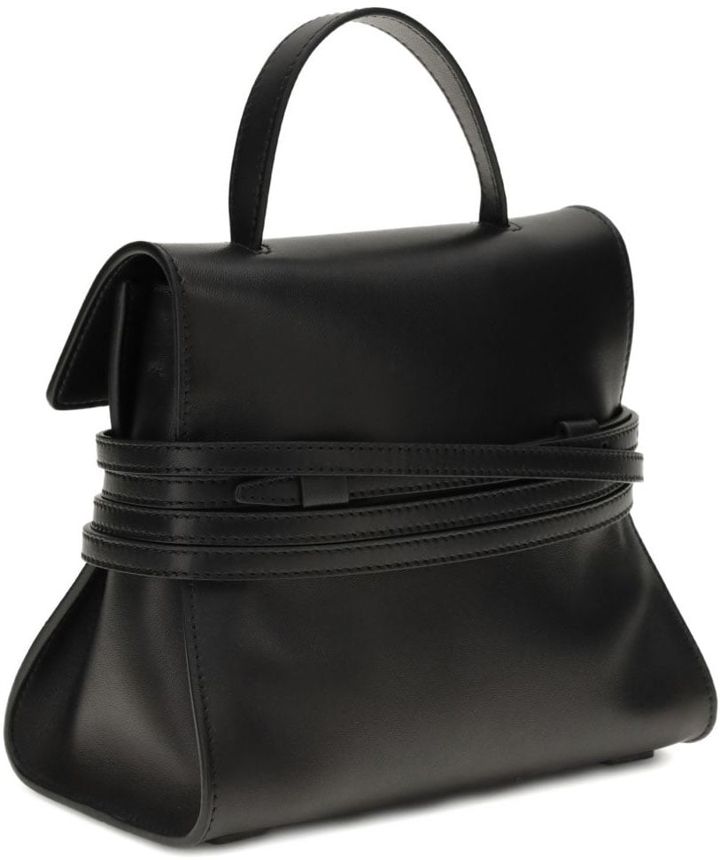 Moschino Structured Silk and Nylon Handbag Zwart