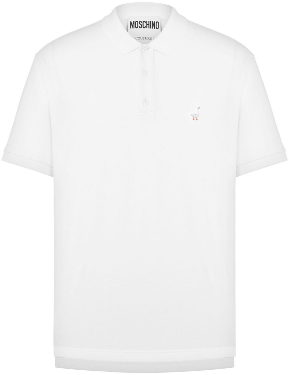 Moschino White Cotton Polo Shirt Wit