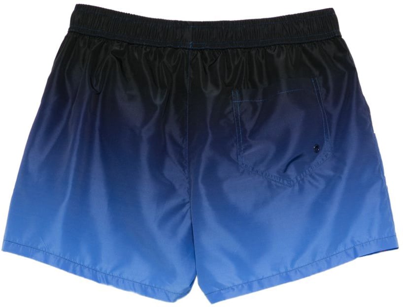 Moschino Silk and Nylon Blend Drawstring Swimwear Blauw