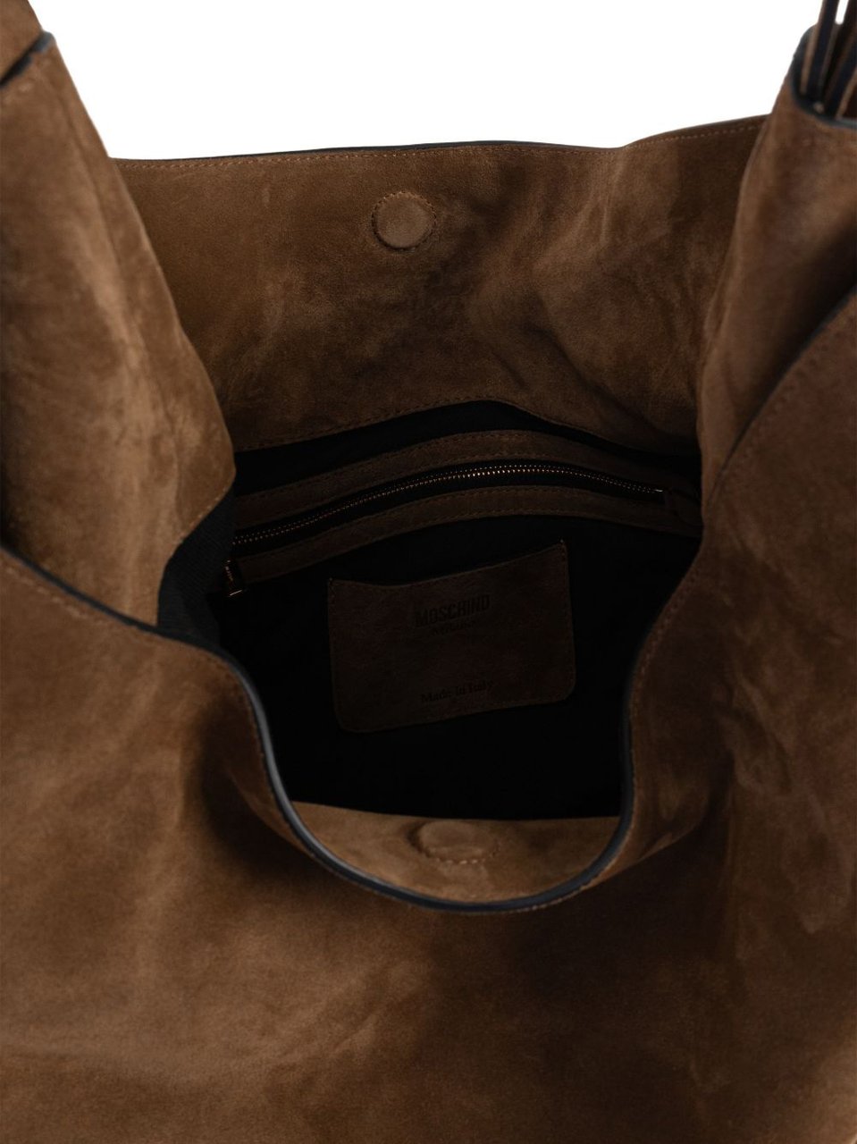 Moschino Slouchy Suede-Like Bag Bruin