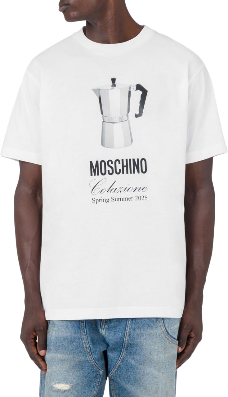 Moschino Relaxed Fit Cotton T-Shirt Wit