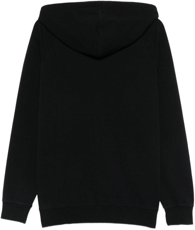 Moschino Black Silk and Nylon Knit Sweatshirt Zwart
