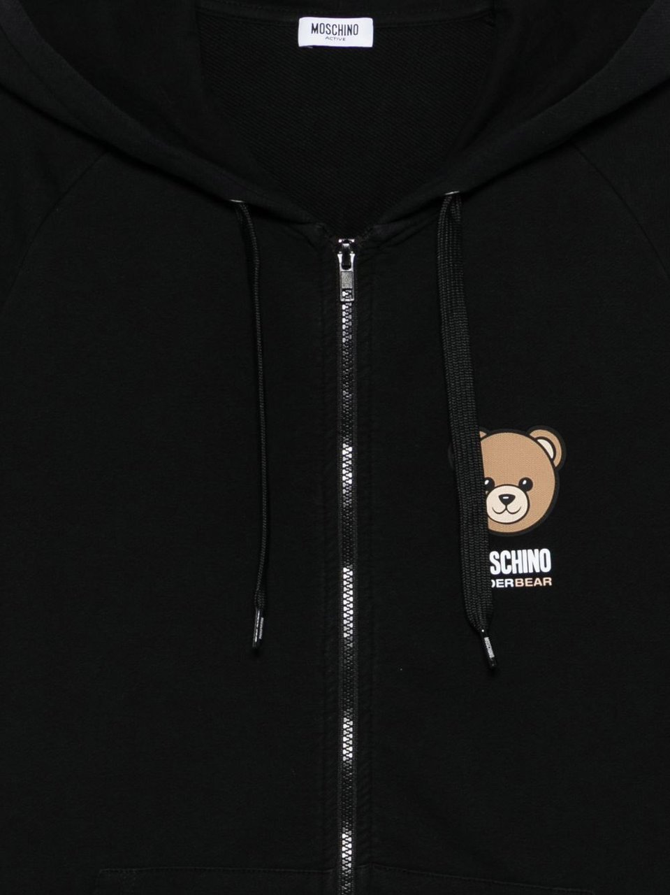 Moschino Black Silk and Nylon Knit Sweatshirt Zwart