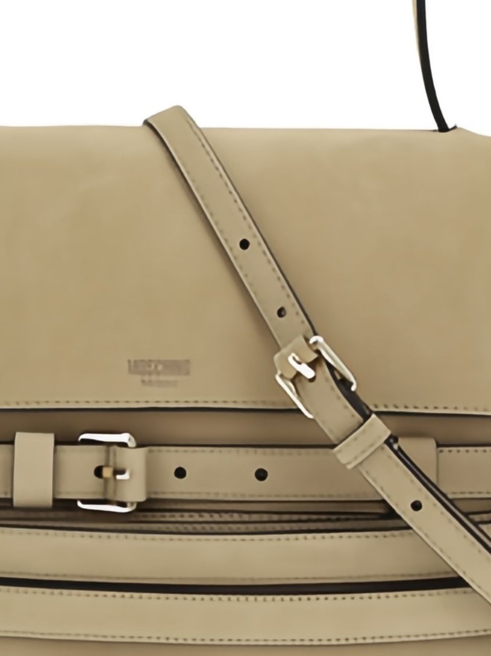 Moschino Structured Rectangular Bag Neutraal
