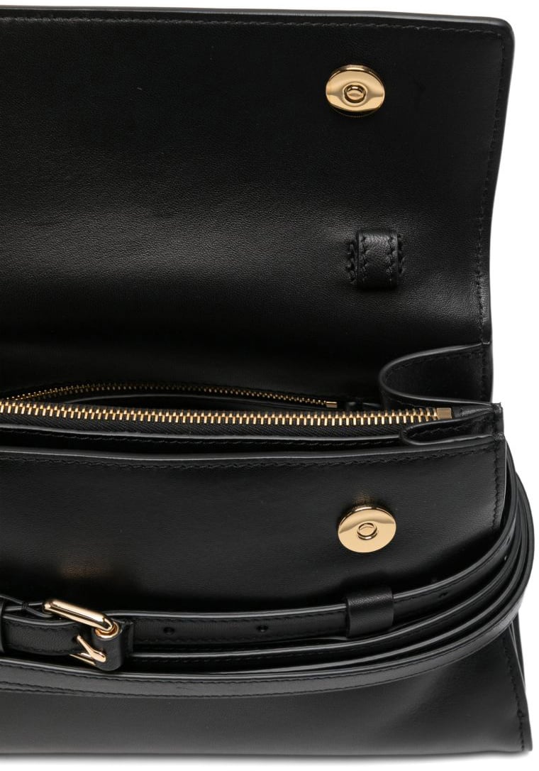 Moschino Structured Black Silk And Nylon Bag Zwart