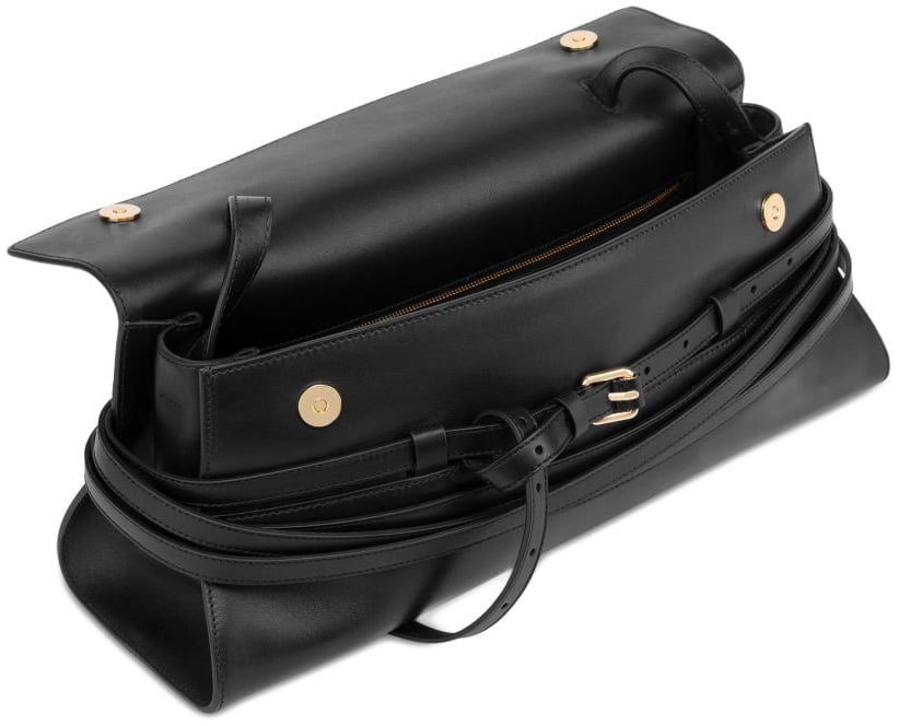 Moschino Smooth Silk and Nylon Black Bag Zwart