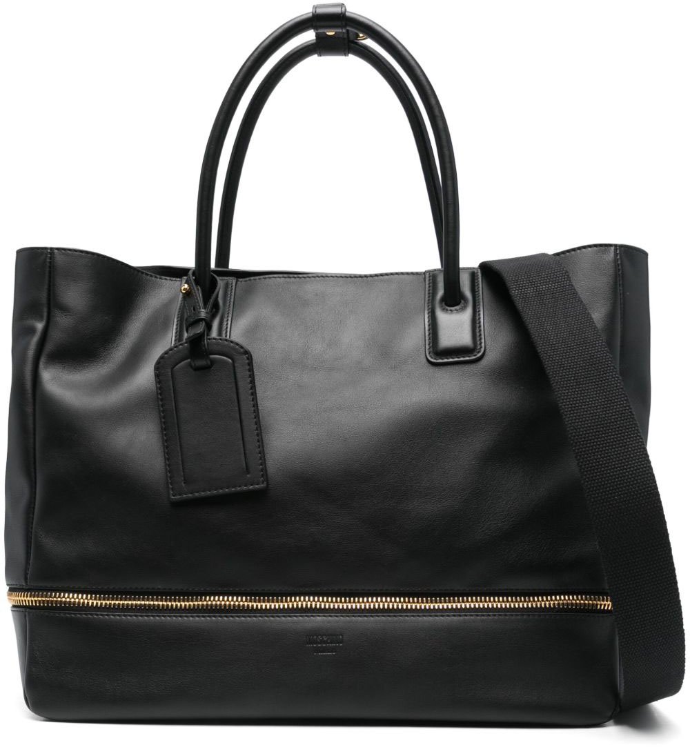 Moschino Black Bag with Gold Zipper Detail Zwart