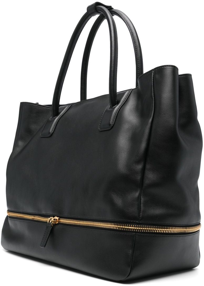 Moschino Black Bag with Gold Zipper Detail Zwart