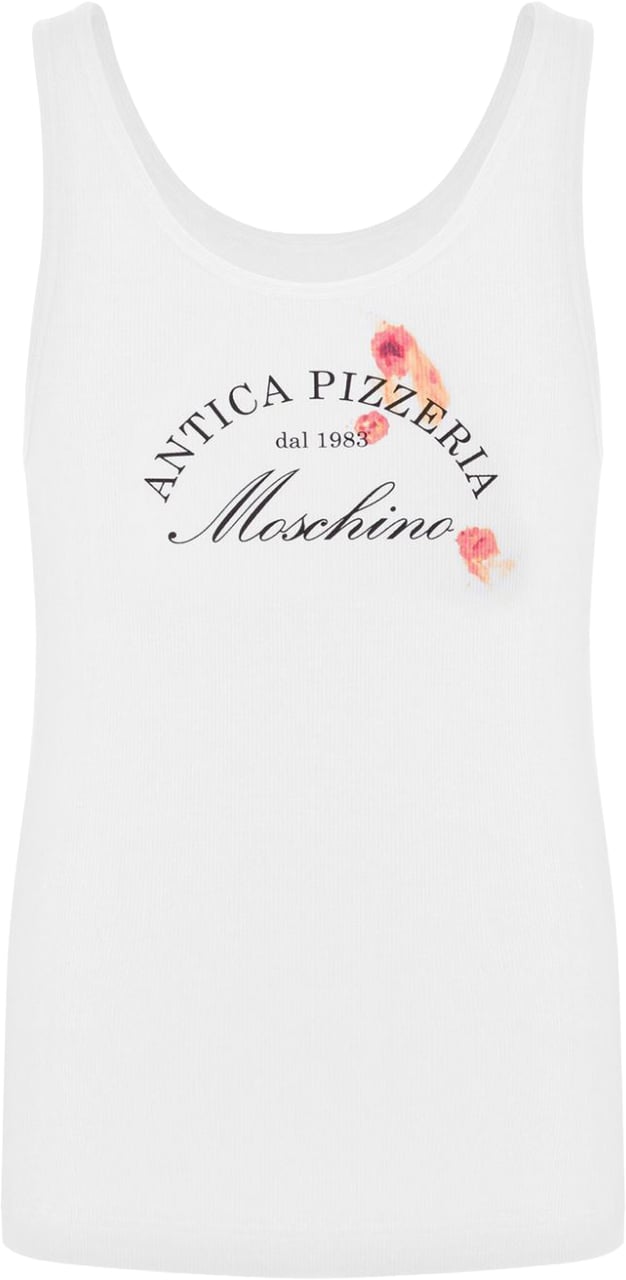 Moschino Racerback Tank Top Wit