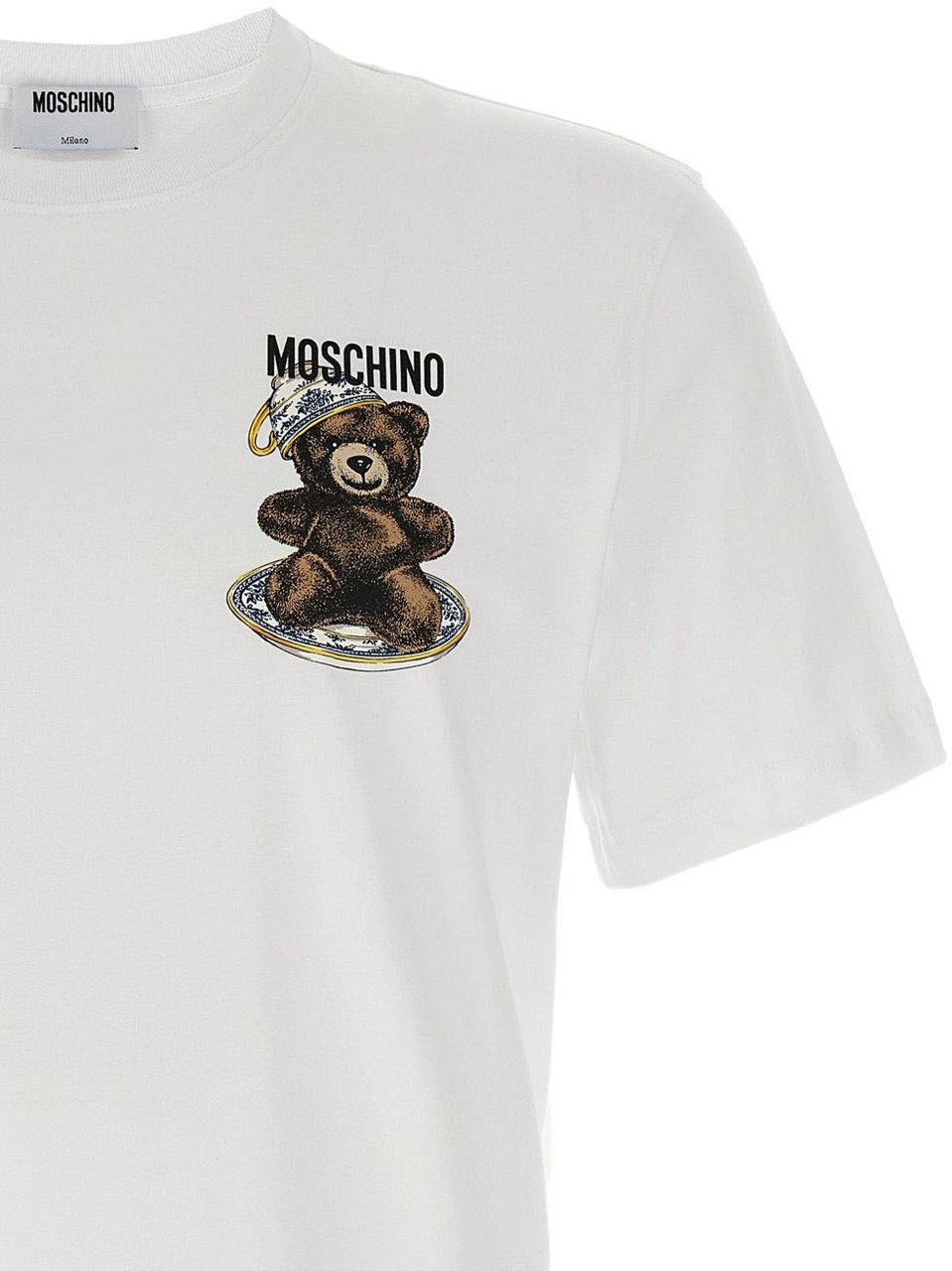 Moschino White Crew Neck T-Shirt Wit