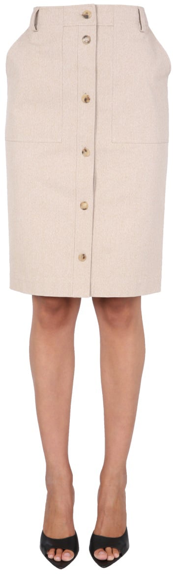 Moschino "SAFARI" SKIRT Beige