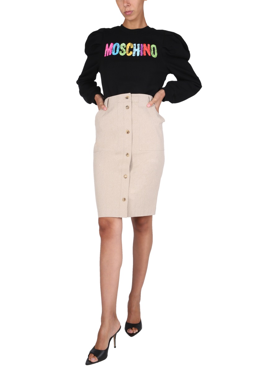 Moschino "SAFARI" SKIRT Beige