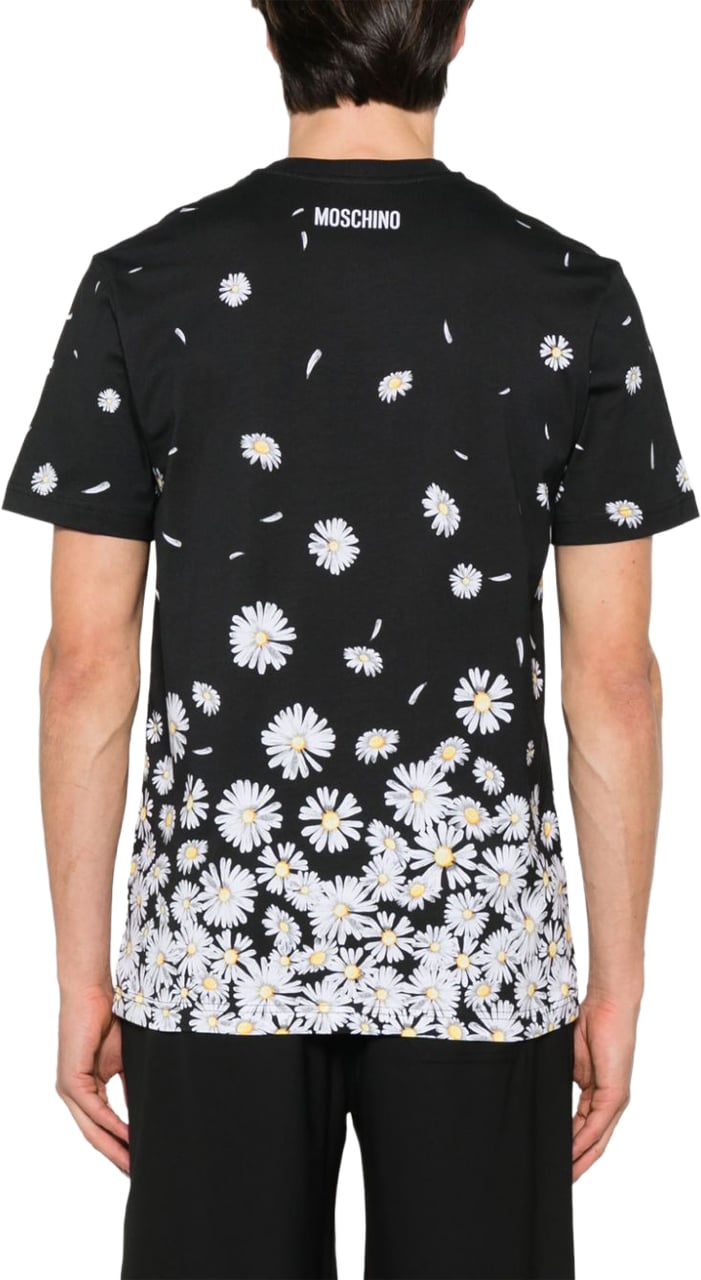 Moschino Short-Sleeve Crew Neck T-Shirt Zwart