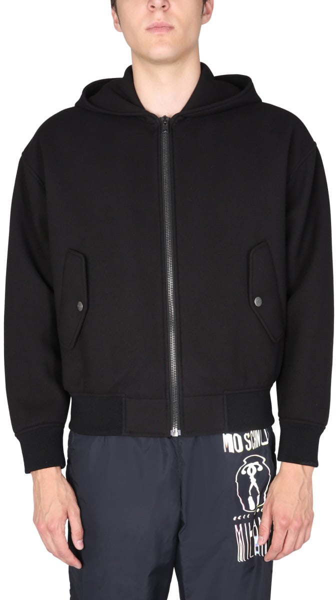 Moschino JACKET WITH LOGO Zwart