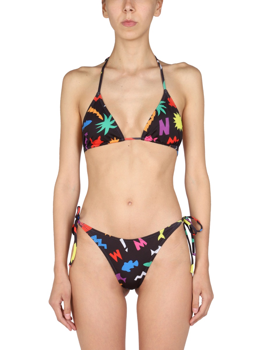Moschino ALL OVER PRINT BIKINI BRIEFS Zwart