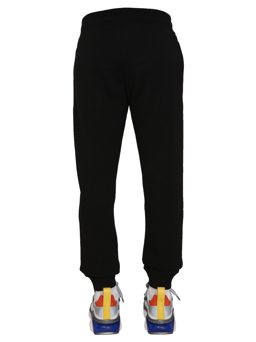 Moschino MULTICOLOR LOGO JOGGING PANTS Zwart