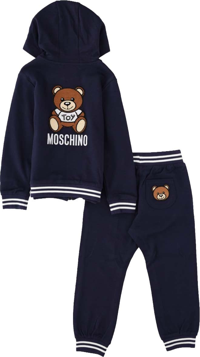 Moschino ZIPPER SWEATSHIRT+PANTS Blauw