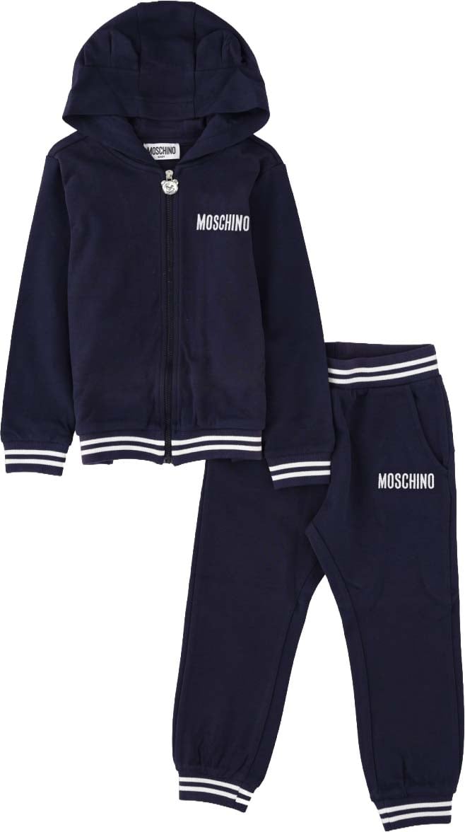 Moschino ZIPPER SWEATSHIRT+PANTS Blauw