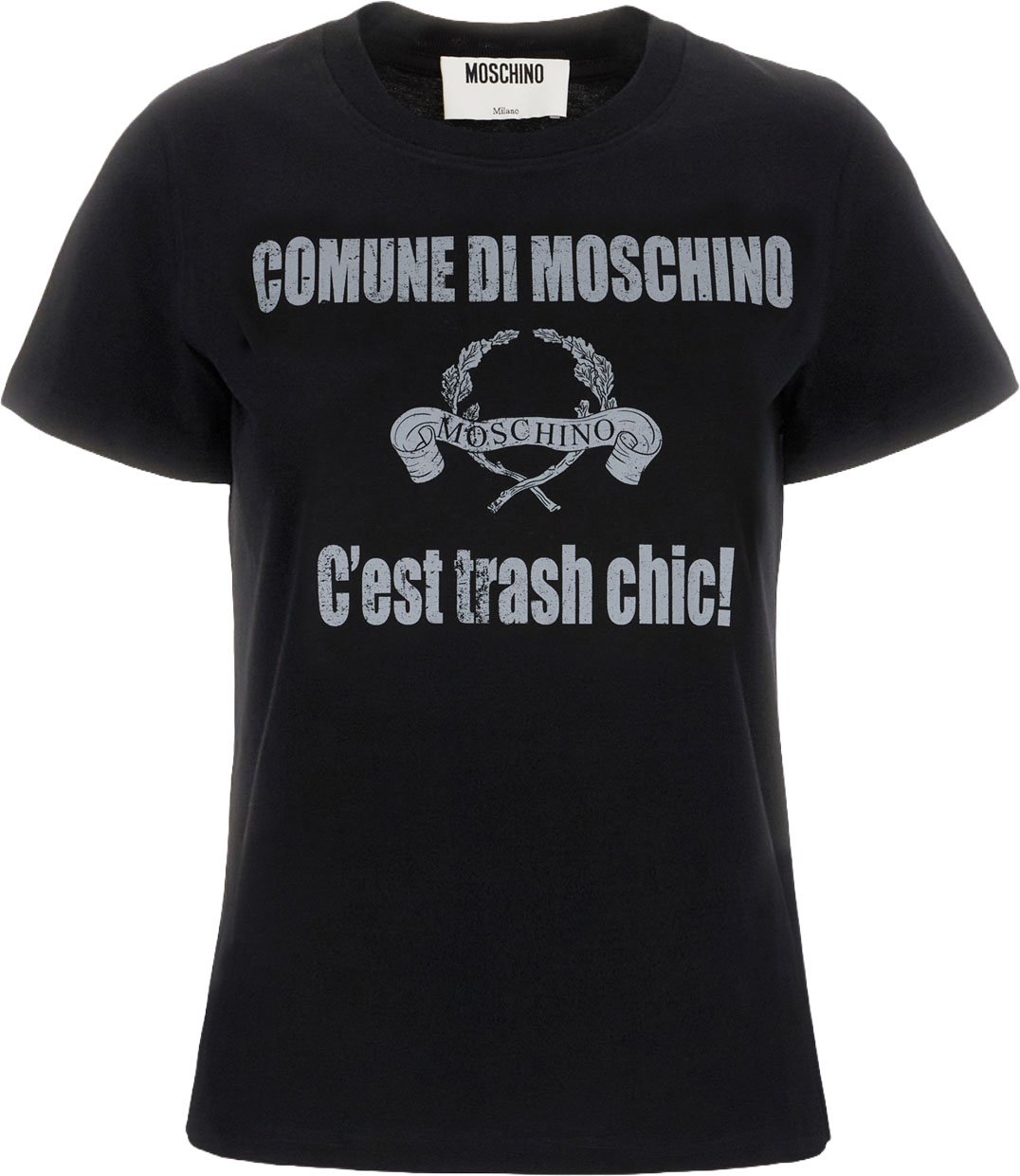 Moschino Black cotton t-shirt Zwart