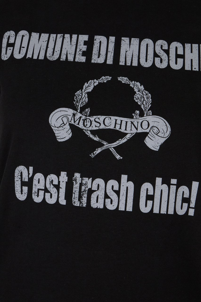 Moschino Black cotton t-shirt Zwart