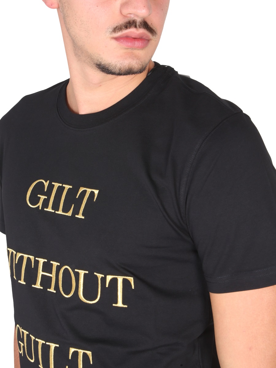 Moschino "GUILT WITHOUT GUILT" T-SHIRT Zwart
