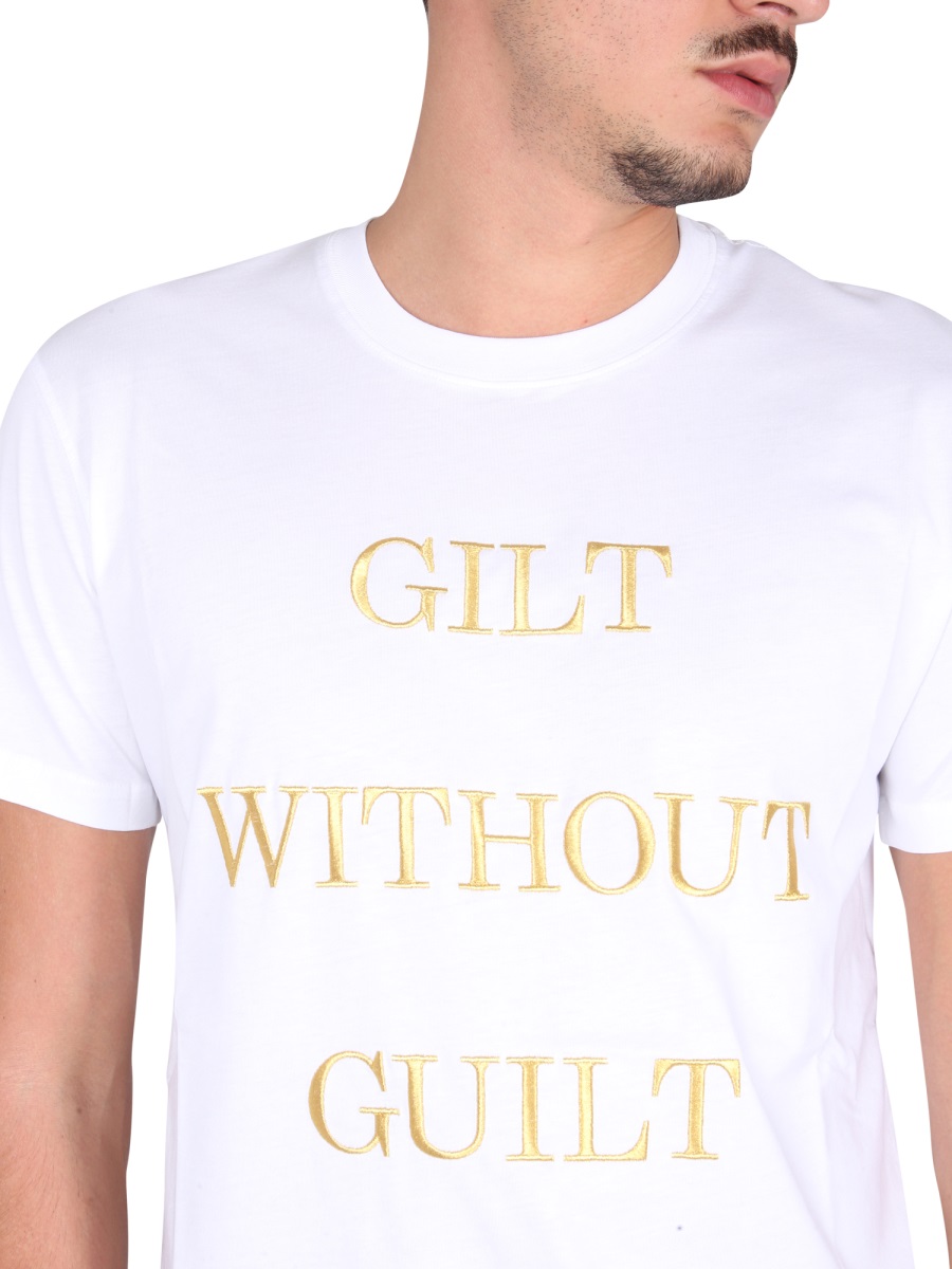 Moschino "GUILT WITHOUT GUILT" T-SHIRT Wit