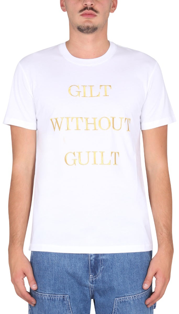 Moschino "GUILT WITHOUT GUILT" T-SHIRT Wit