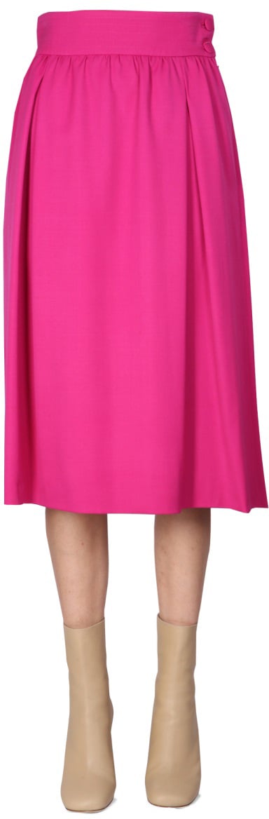 Moschino FLARED MIDI SKIRT Paars