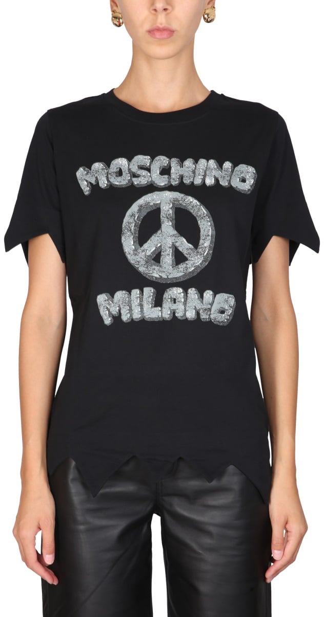 Moschino FLINSTONES PRINT T-SHIRT Zwart