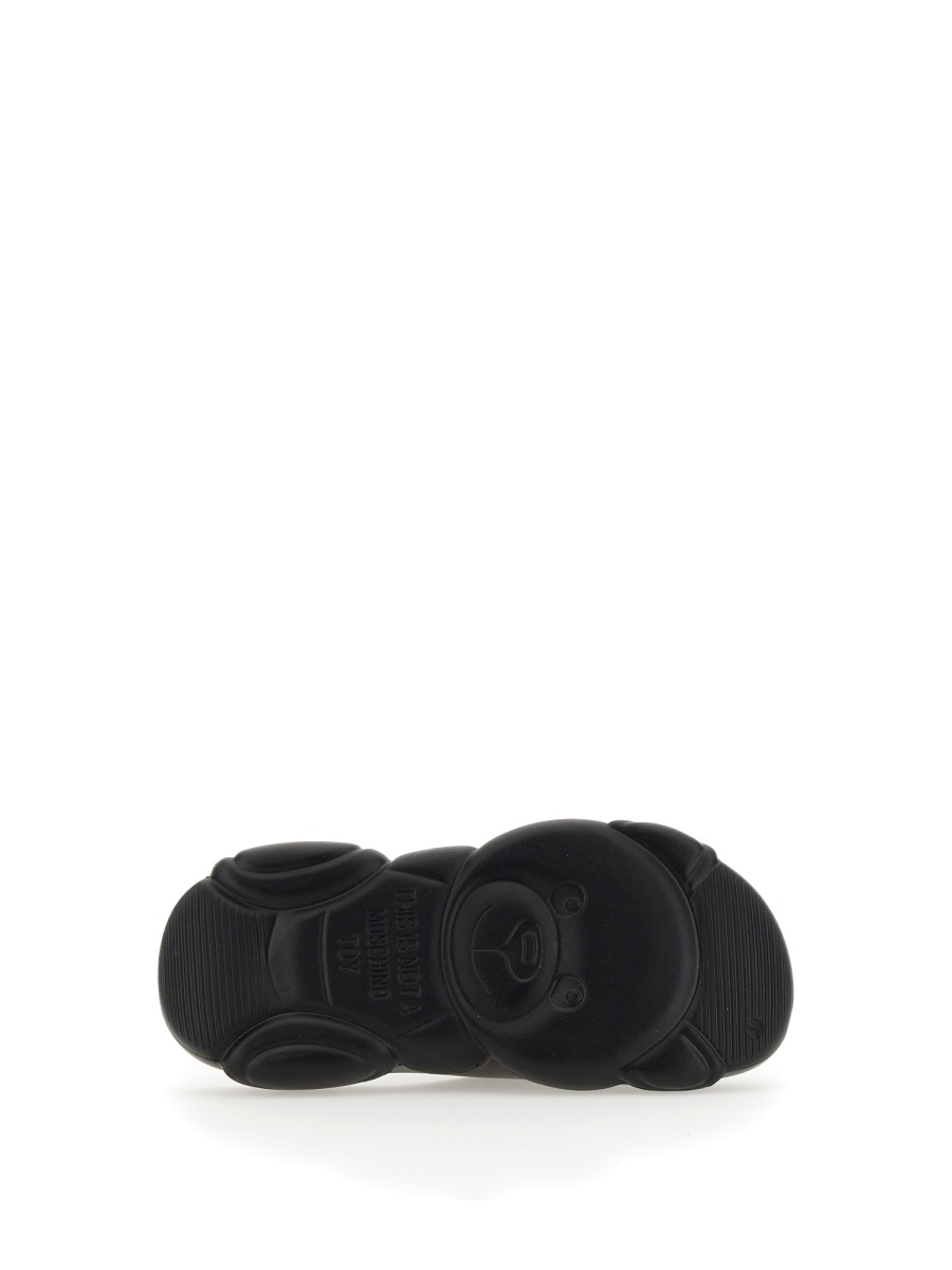 Moschino RUBBER TEDDY SOLE MULES Zwart