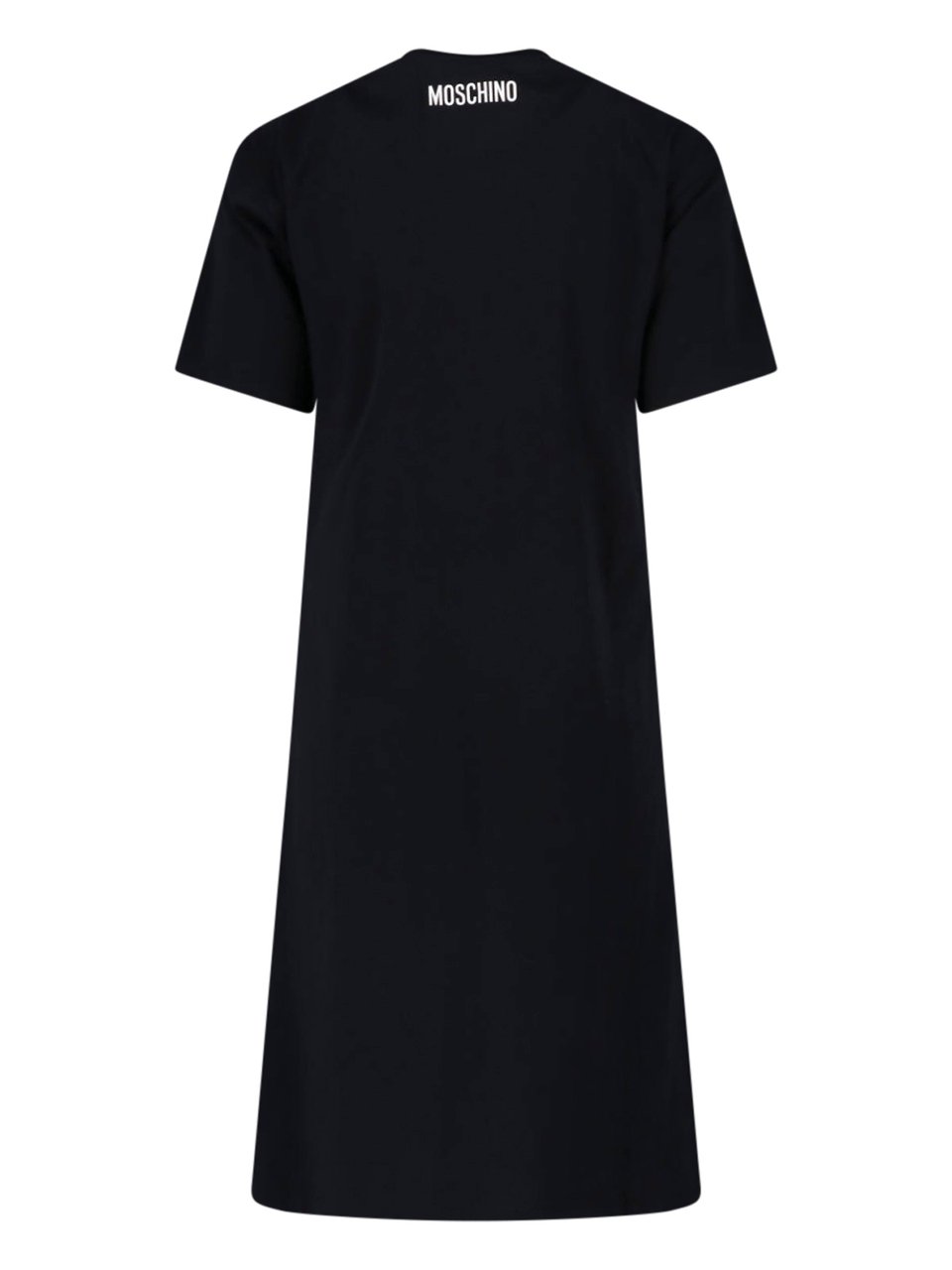Moschino Black A-line Smiley Graphic Mini Dress Zwart