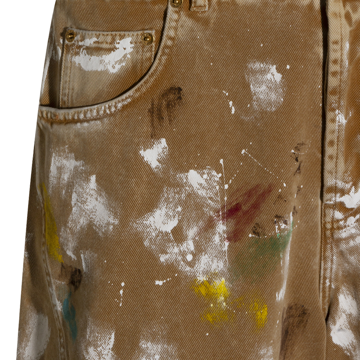 Moschino Artistic Paint Splatter Mid-Length Shorts Bruin