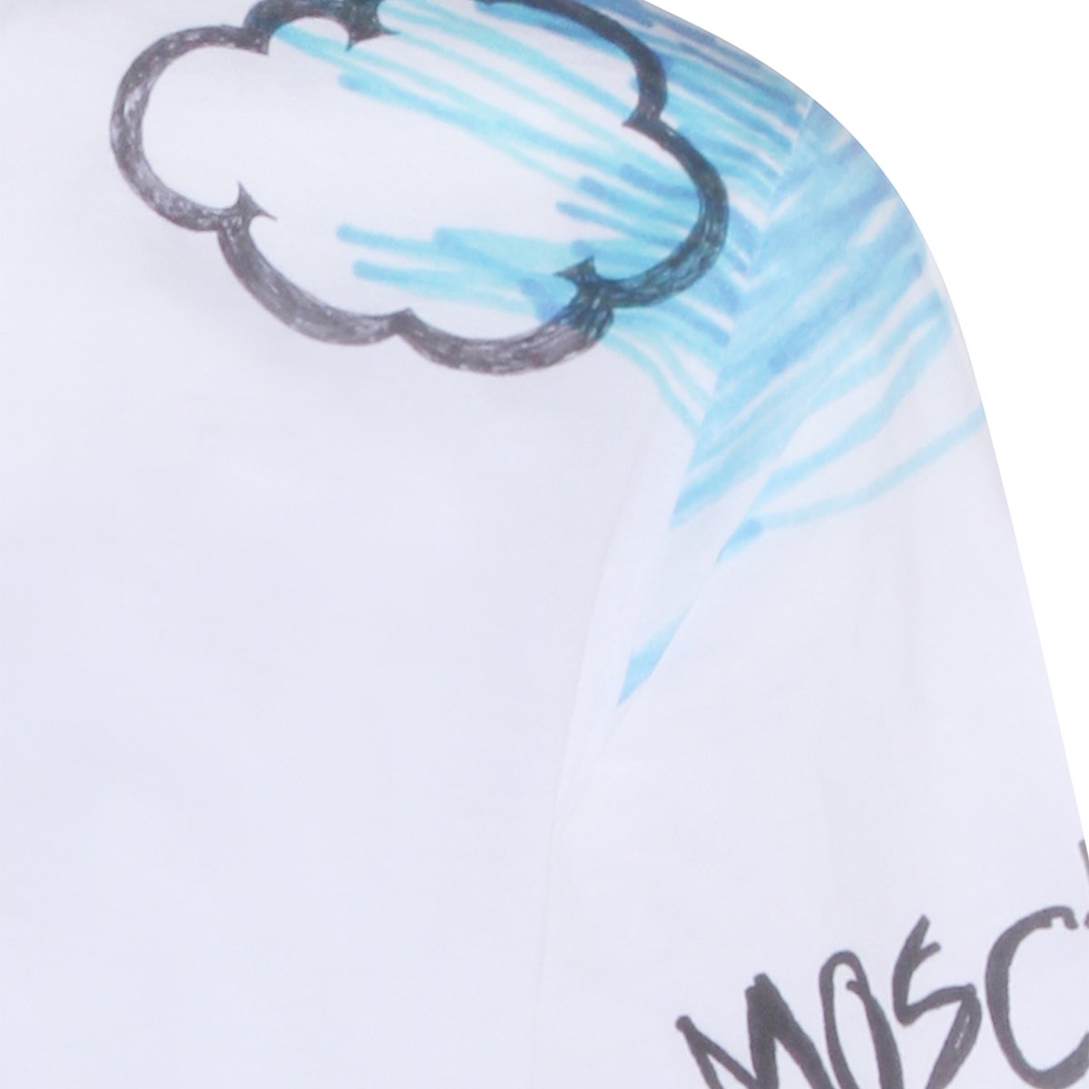 Moschino Minimalist White T-Shirt with Standard Crew Neckline Paars