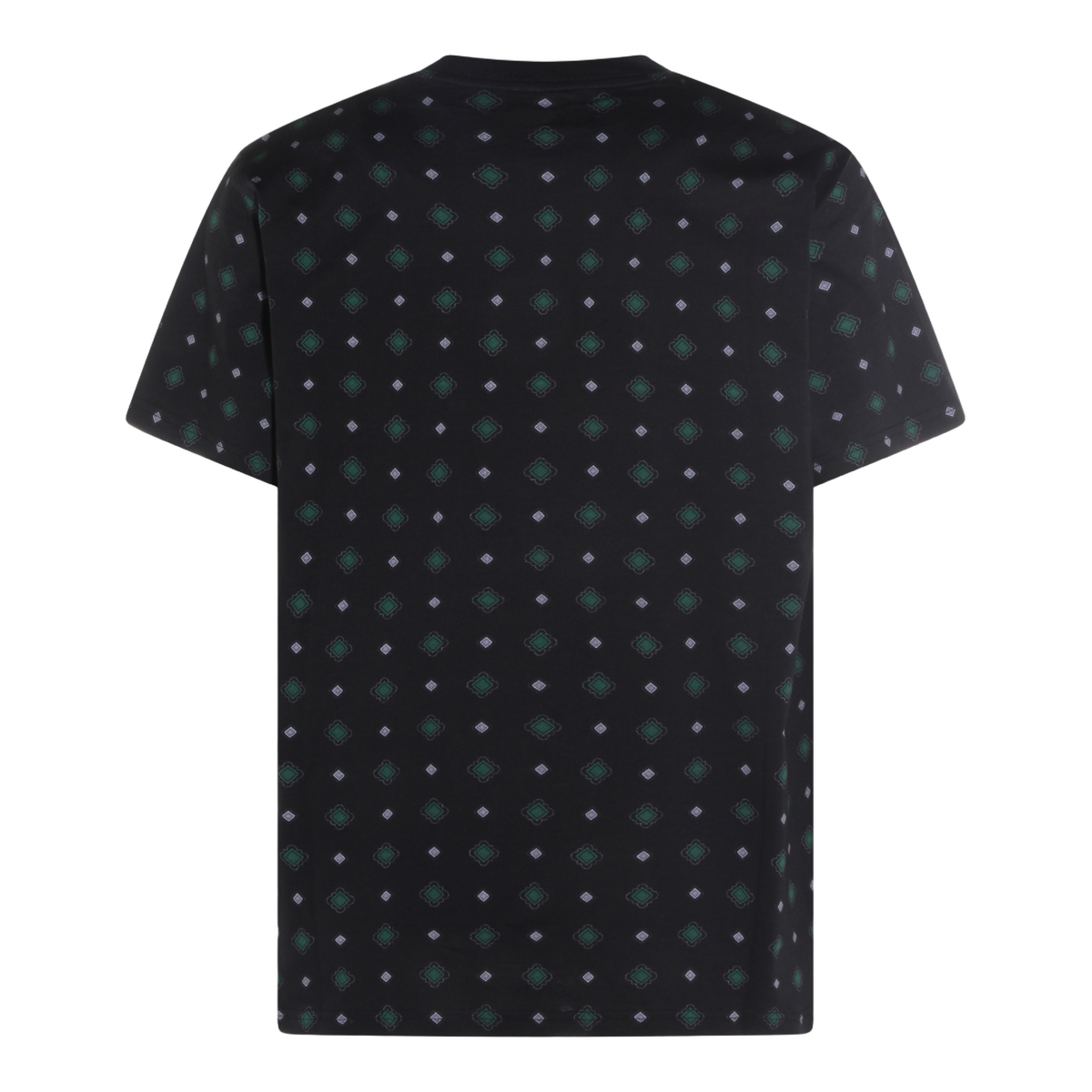 Moschino Short-Sleeve T-Shirt With Teddy Bear Graphic And Diamond Pattern Zwart