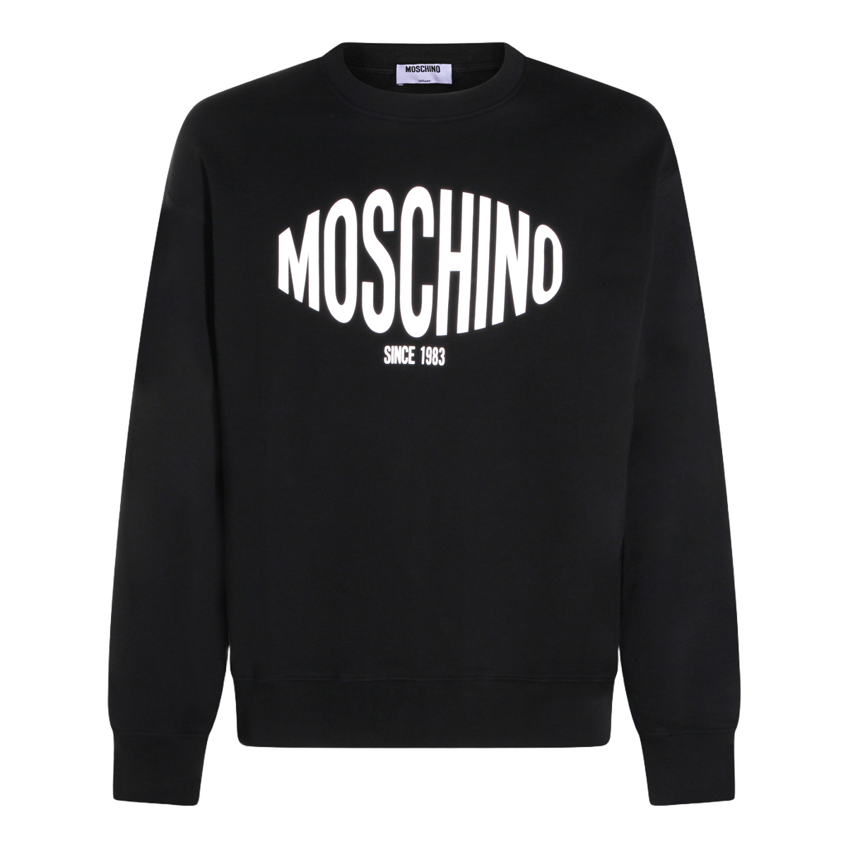 Moschino Crewneck Sweatshirt With Graphic 'Moschino Since 1983' Print Zwart