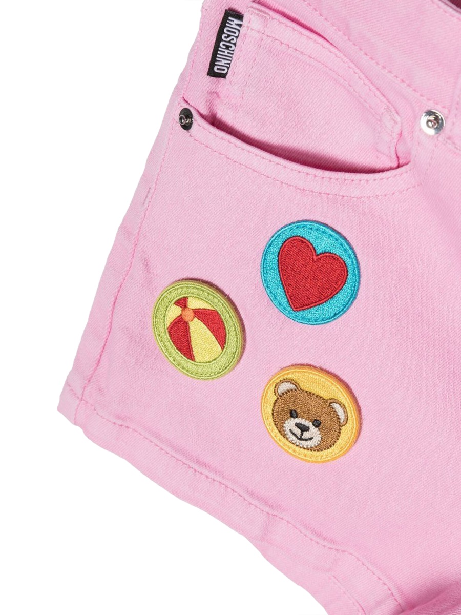 Moschino toy pop patch shorts Roze