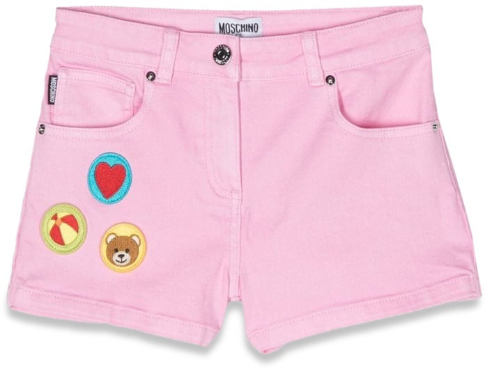 Moschino toy pop patch shorts Roze