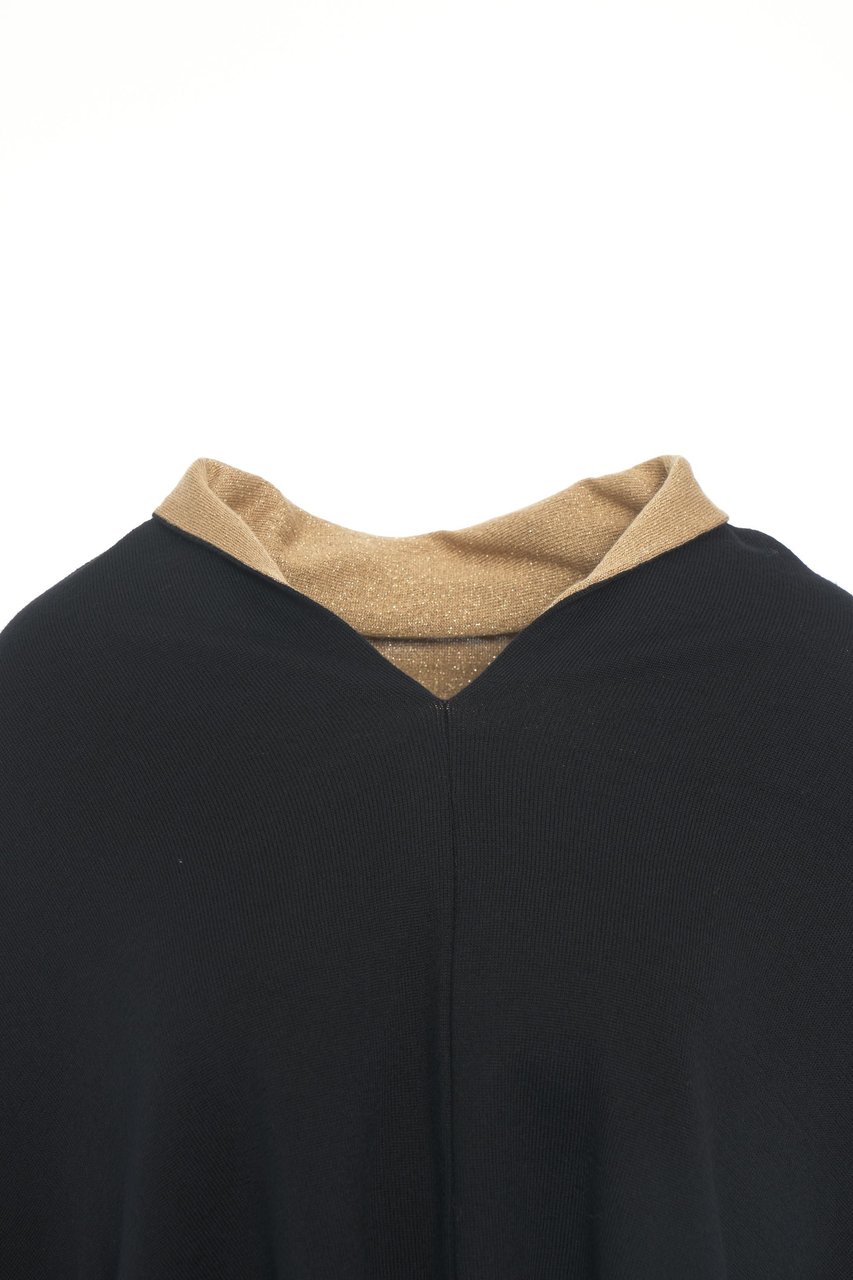 Moschino Cape with logo details Zwart