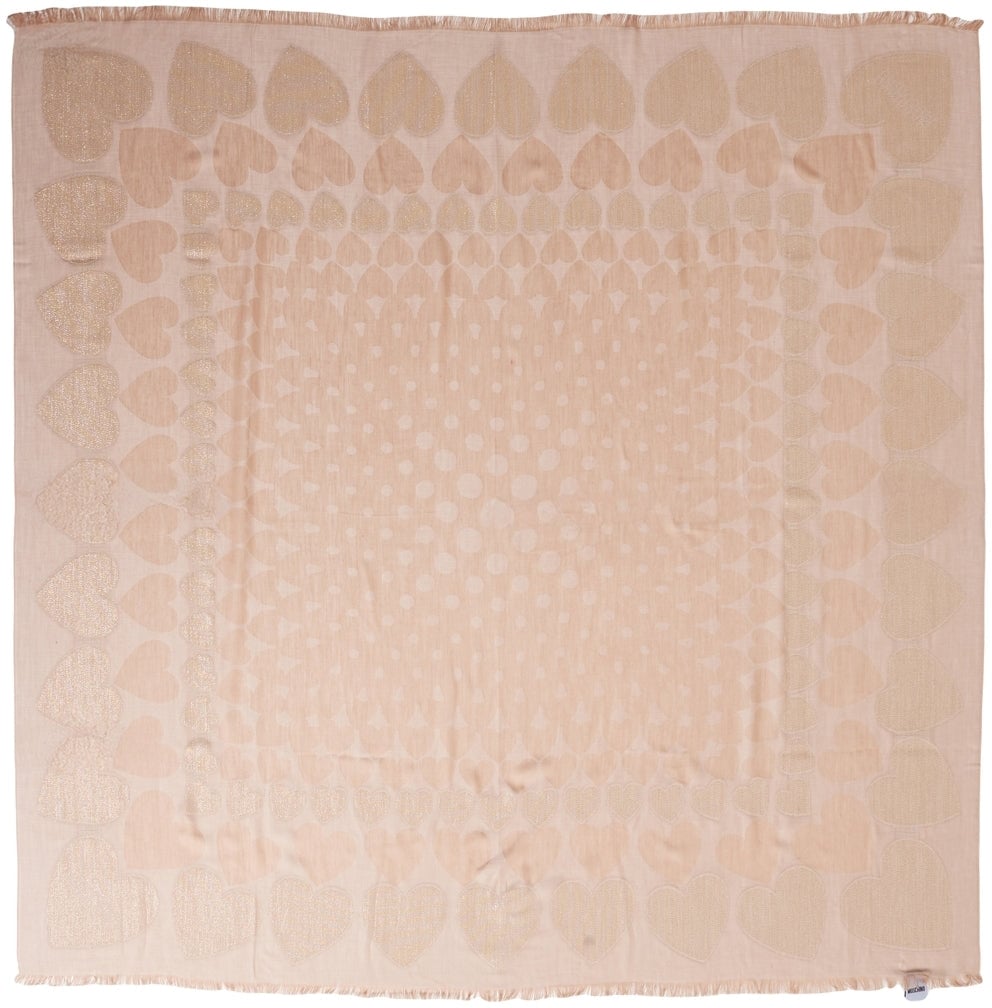 Moschino Scarf with fringe details Beige
