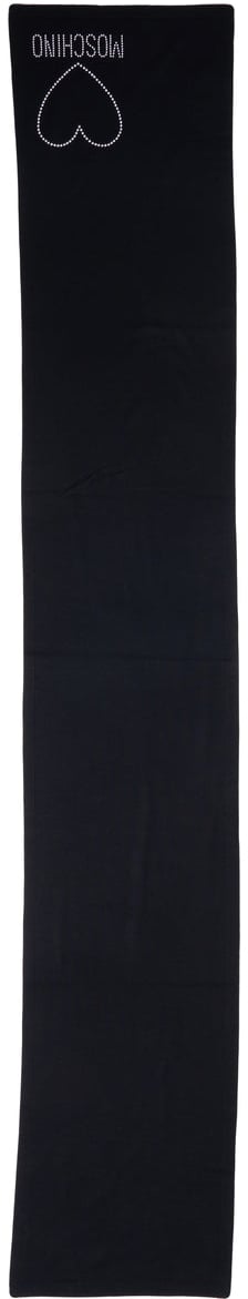 Moschino Scarf with embroidery Zwart