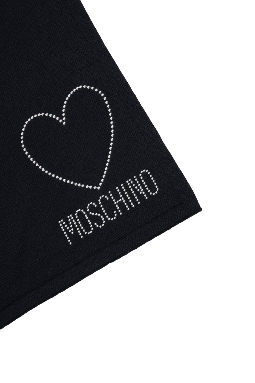 Moschino Scarf with embroidery Zwart