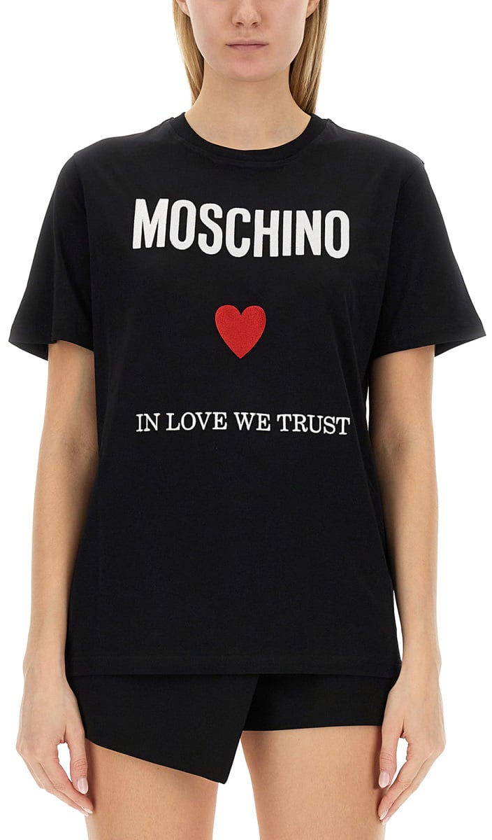 Moschino T-SHIRT WITH LOGO Zwart