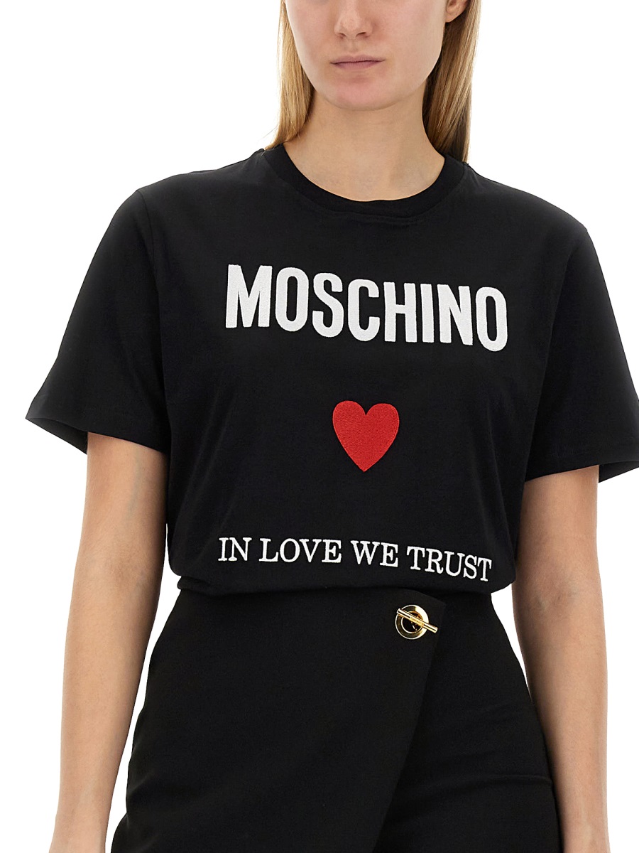 Moschino T-SHIRT WITH LOGO Zwart