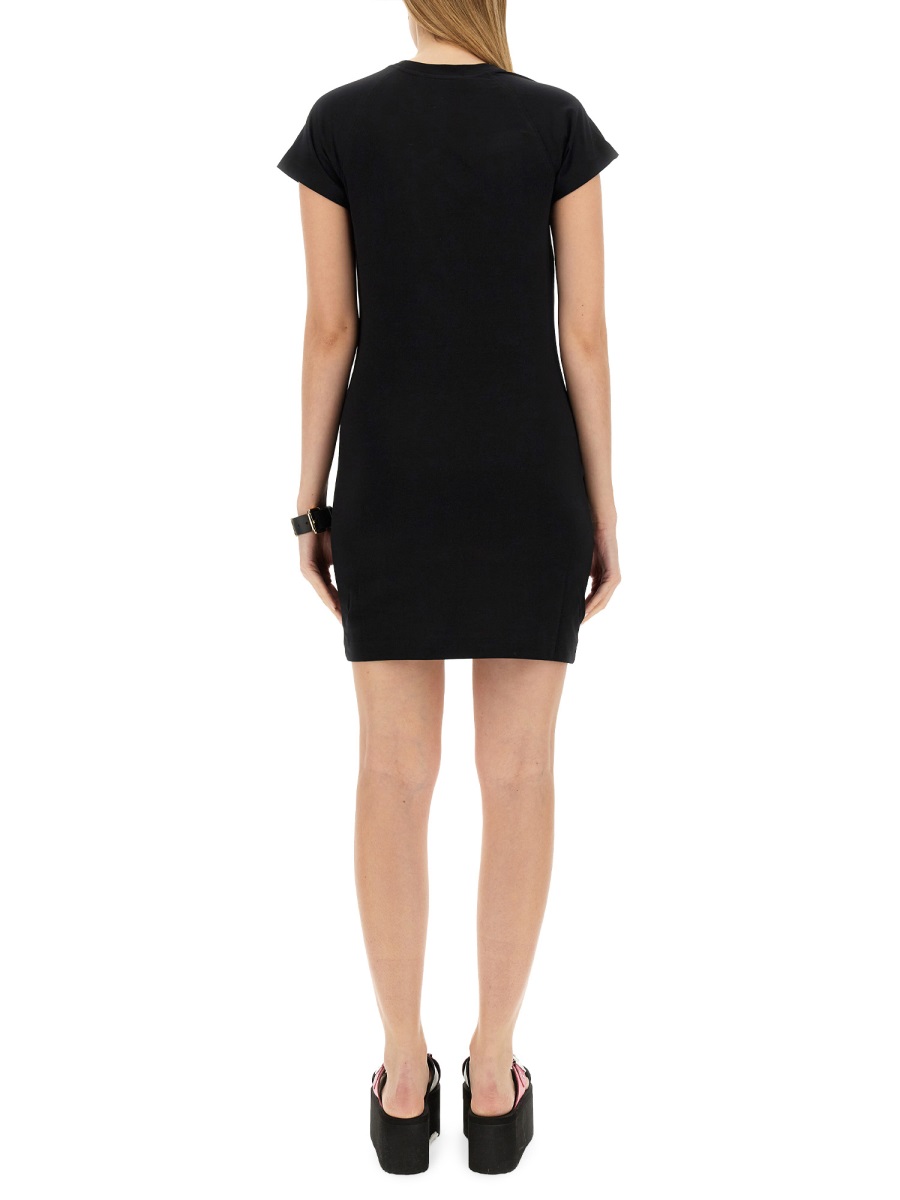 Moschino DRESS WITH LOGO Zwart