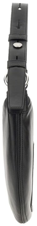 Moschino Rounded Black Nylon Shoulder Bag Zwart