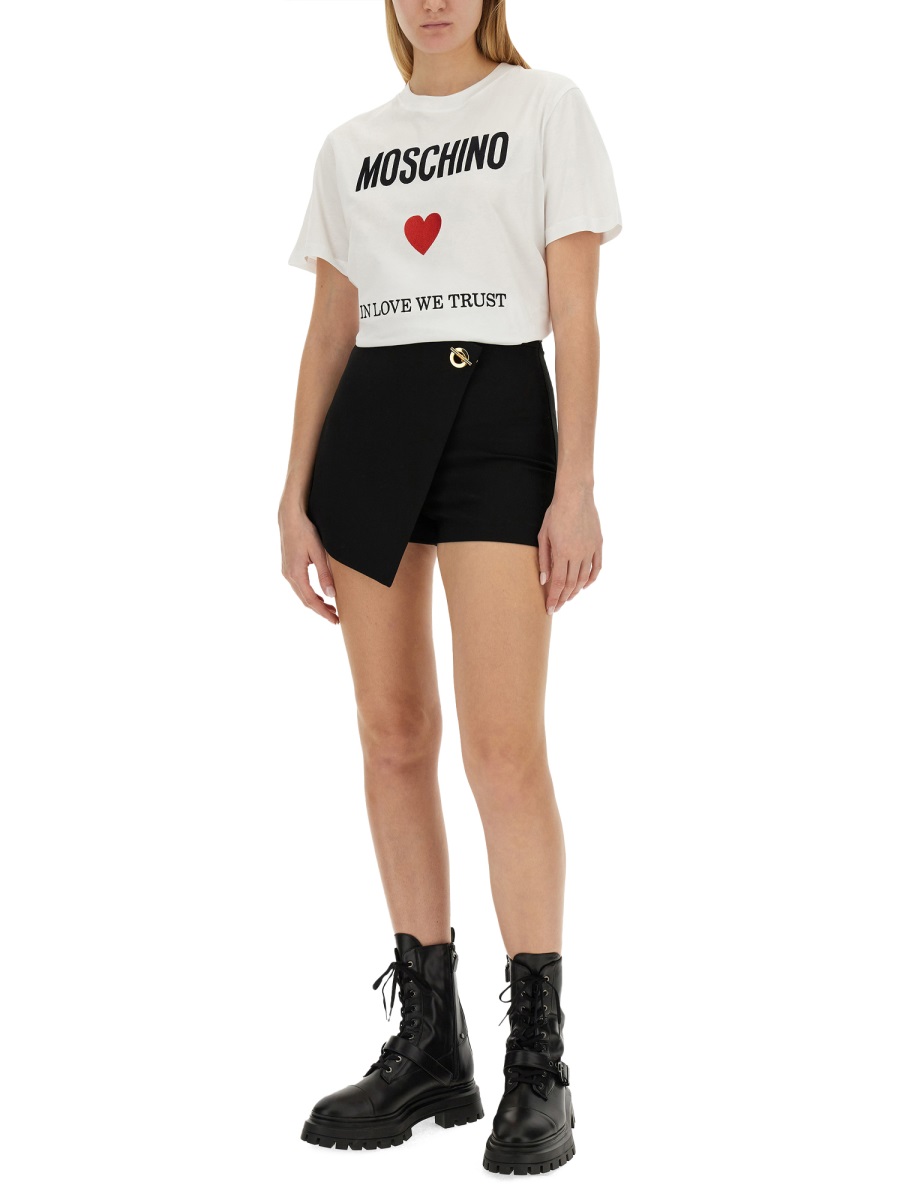 Moschino T-SHIRT WITH LOGO Wit