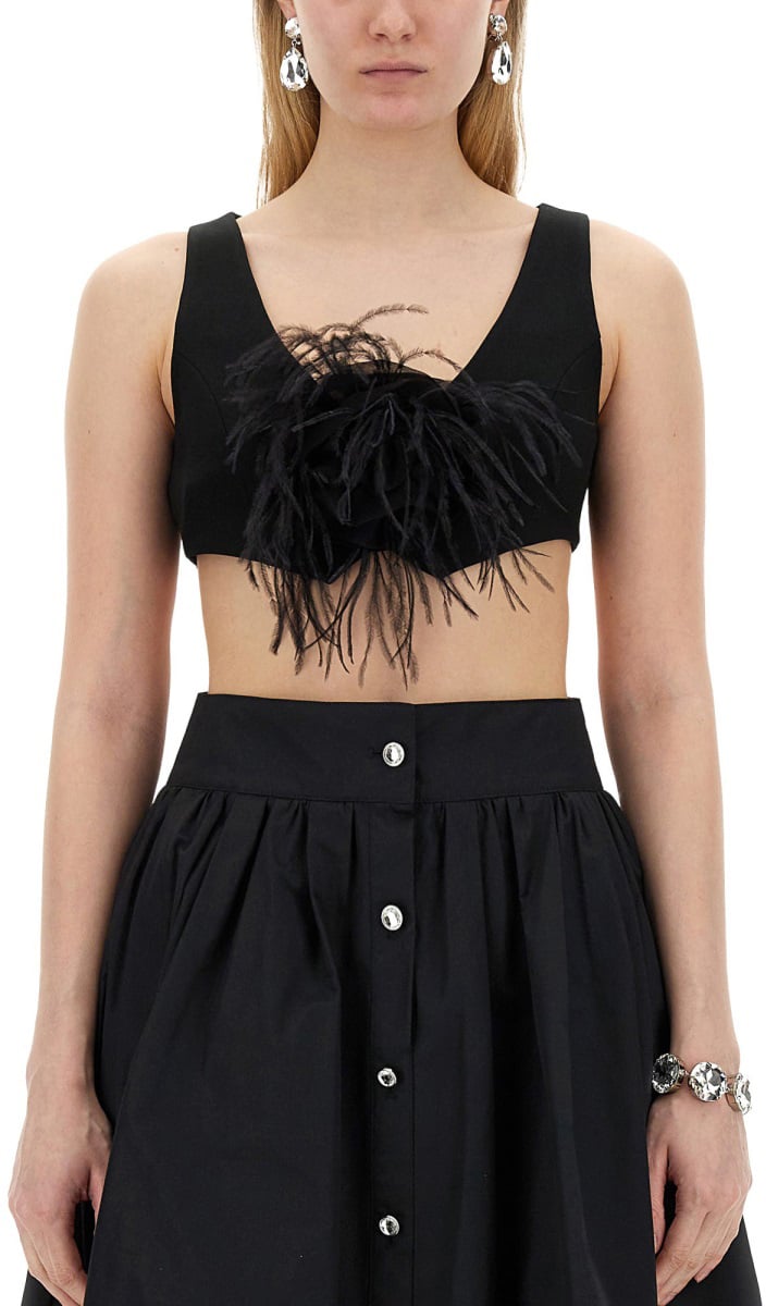 Moschino VESTS WITH ROSE. Zwart