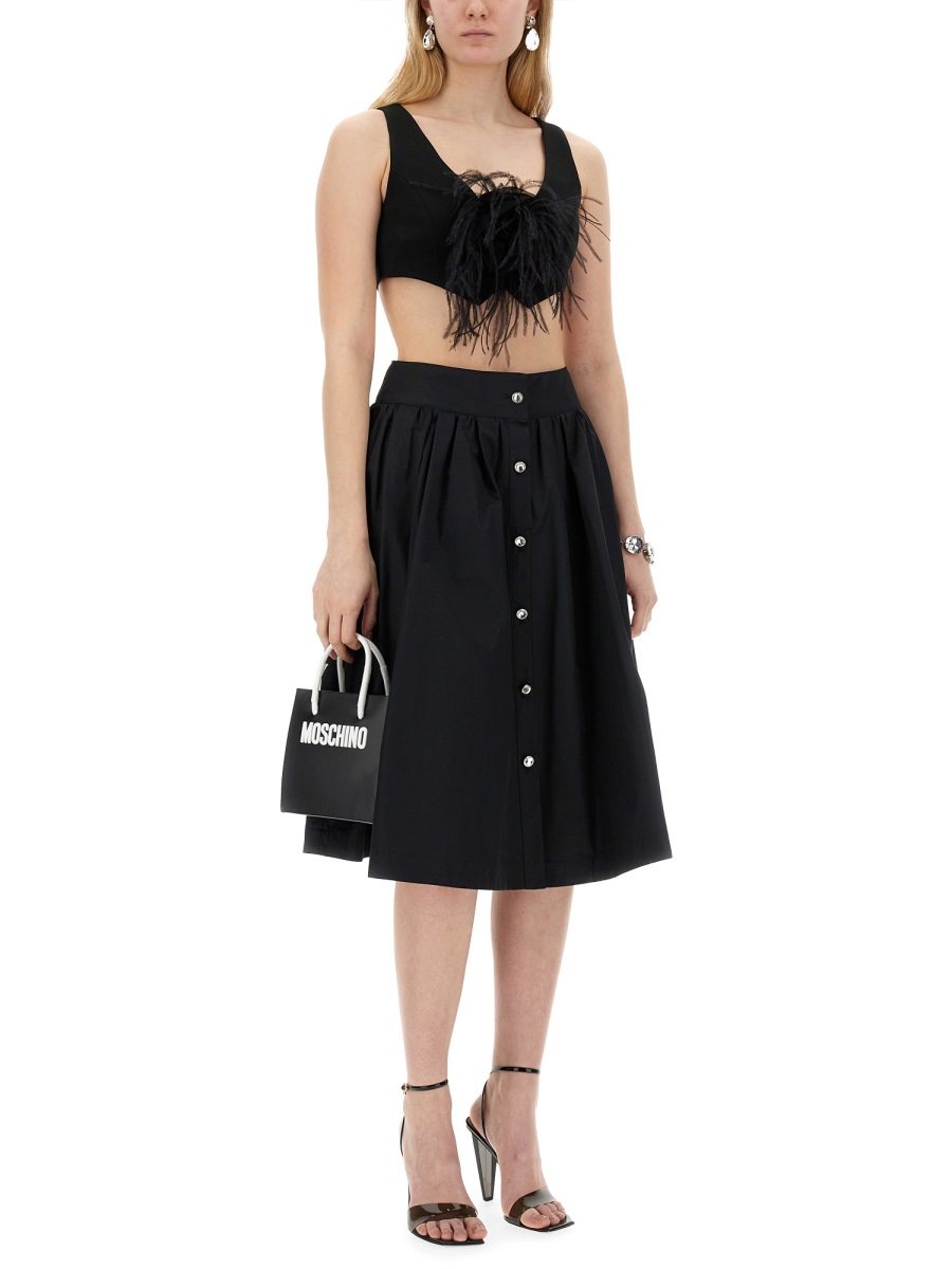 Moschino VESTS WITH ROSE. Zwart