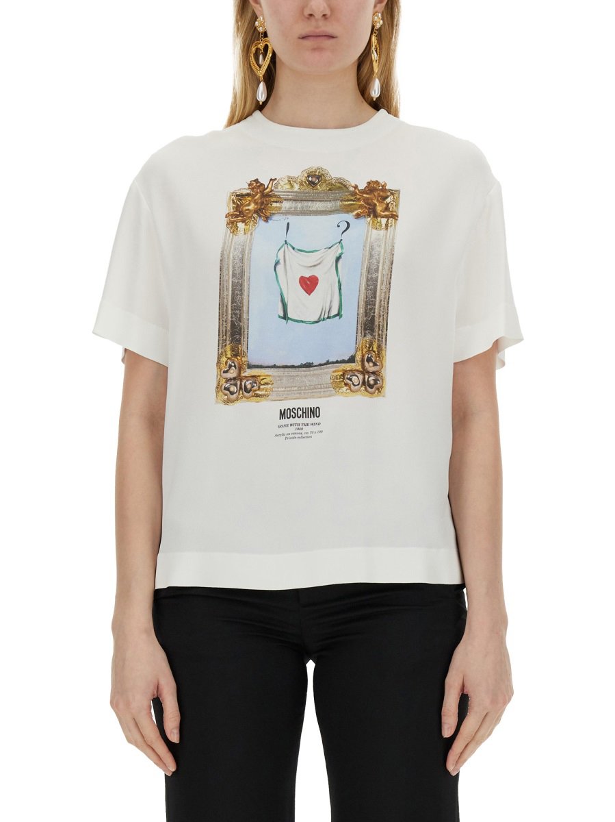 Moschino "GONE WITH THE WIND" T-SHIRT Wit
