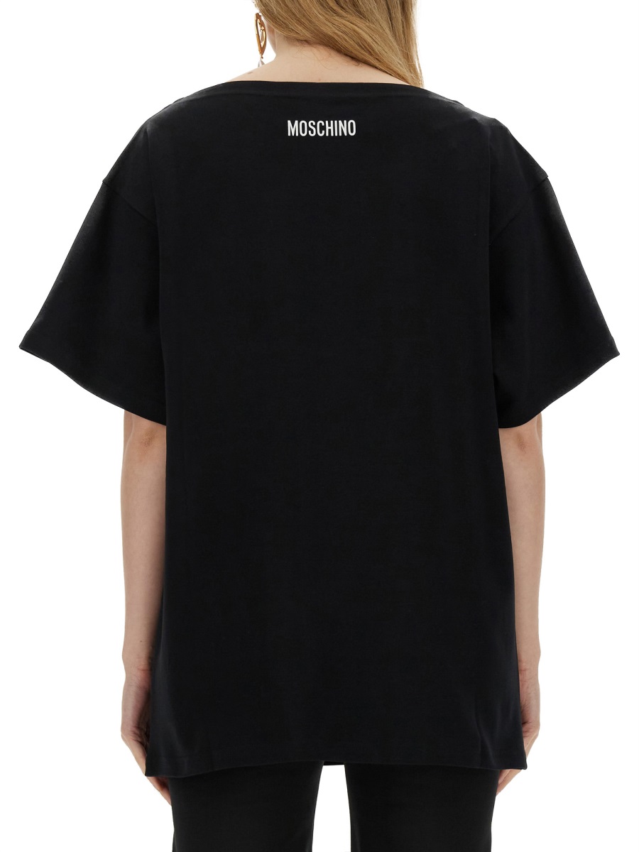 Moschino INTERLOCK BODY PRINT T-SHIRT Zwart